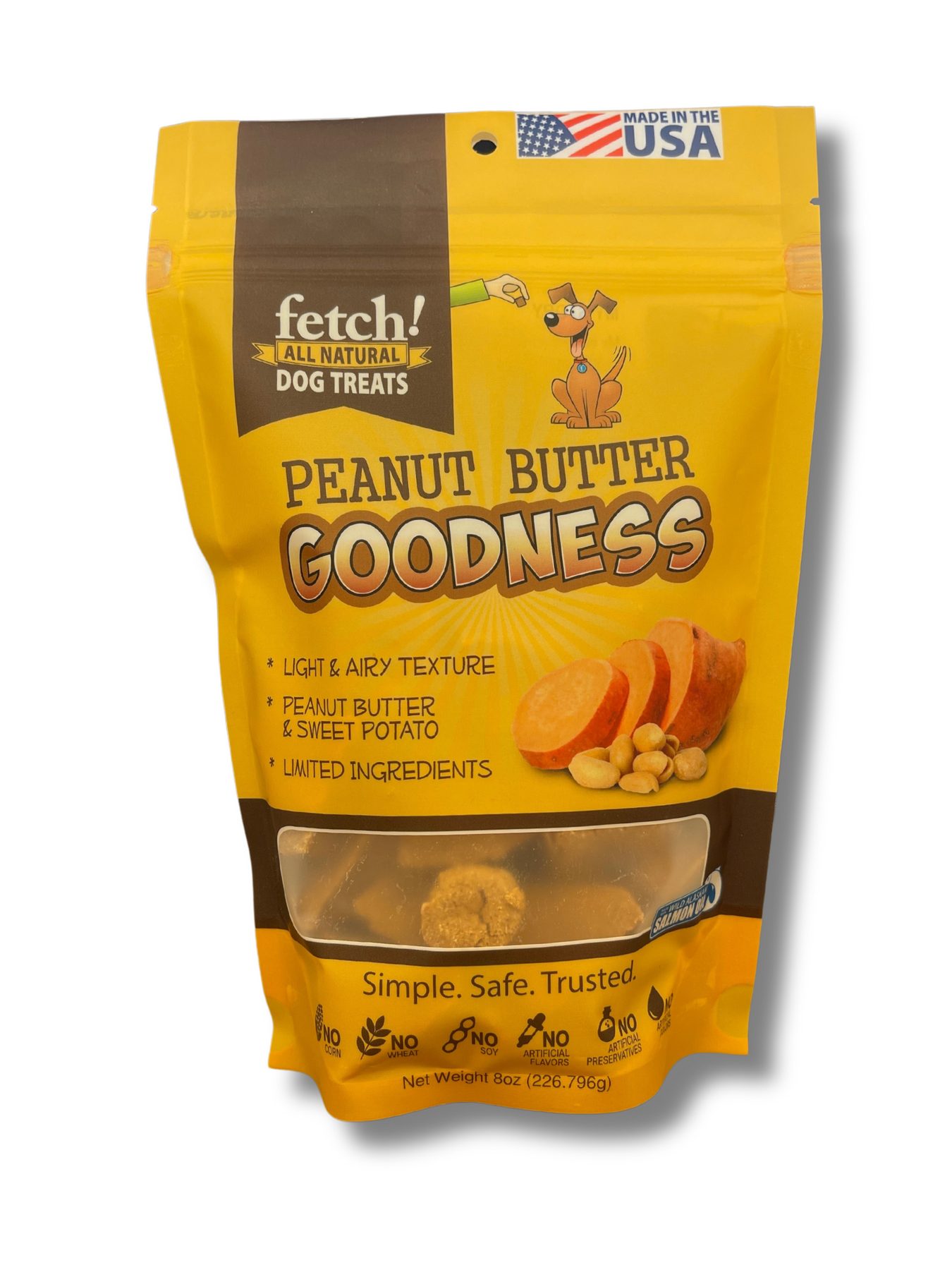 Peanut butter and top sweet potato dog treats